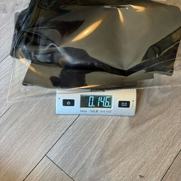 Aritzia Babaton Command Cropped Mid-rise Vegan Leather Black Trousers Size 8 - Picture 12 of 12